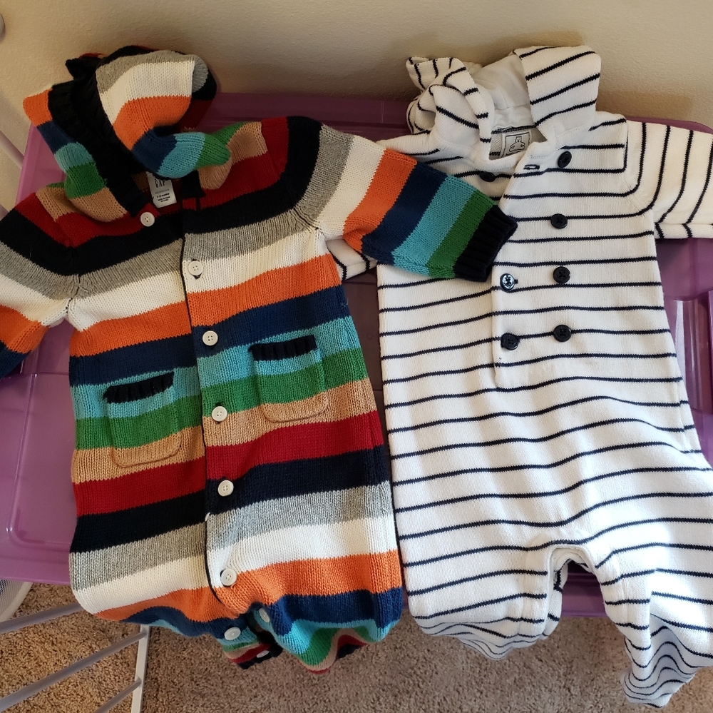 2 Baby Gap Chunky Knit One-Pieces